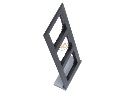 View top left Merten 488314 Frame 3-gang anthracite 
