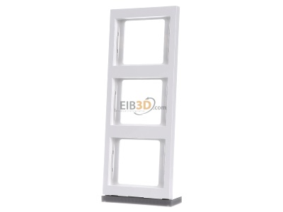 Front view Berker 13337009 Frame 3-gang white 
