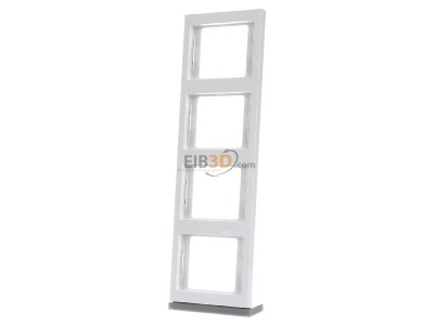 Front view Berker 13437009 Frame 4-gang white 
