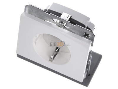 Ansicht oben vorne Berker 41357009 SCHUKO-Steckdose pws/gl 