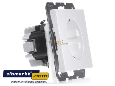 Ansicht links Berker 47157009 SCHUKO-Steckdose pws/gl 