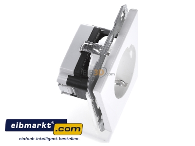 Ansicht oben links Berker 47157009 SCHUKO-Steckdose pws/gl 