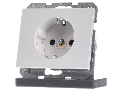 Frontansicht Berker 47357009 SCHUKO-Steckdose pws/gl 