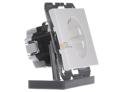 Ansicht links Berker 47357009 SCHUKO-Steckdose pws/gl 