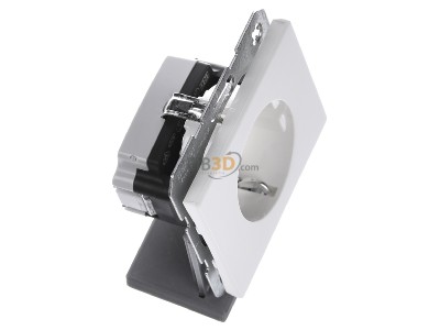 Ansicht oben links Berker 47357009 SCHUKO-Steckdose pws/gl 