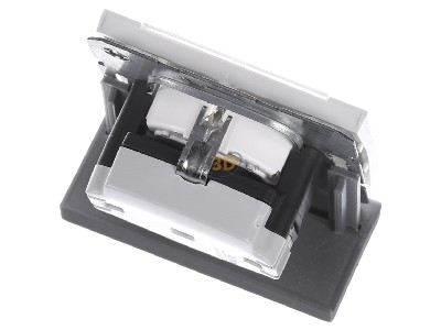 Ansicht oben hinten Berker 47387009 SCHUKO-Steckdose pws m.Beschriftungsfeld 