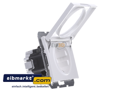Ansicht links Berker 47517109 SCHUKO-Steckdose pws m.Klappdeckel 