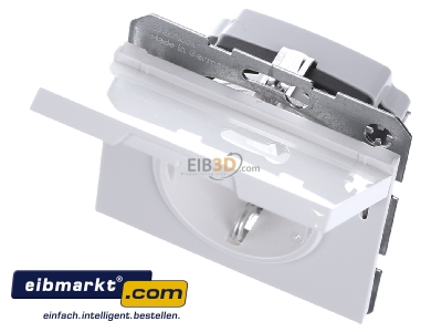 Ansicht oben vorne Berker 47517109 SCHUKO-Steckdose pws m.Klappdeckel 