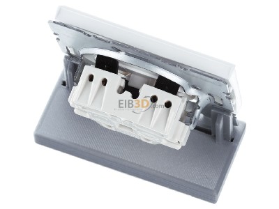 Ansicht oben hinten Berker 6167157009 Steckdose pws o.Schutzkontakt 