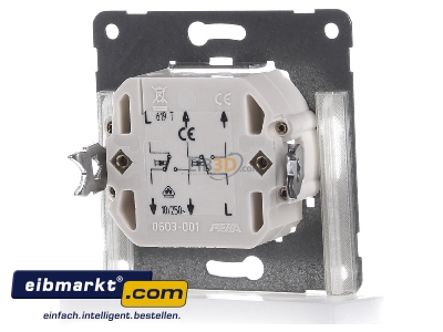 Ansicht hinten Peha D 619 T Doppeltaster 10A 250V 