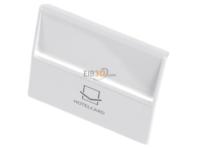 View up front Jung A 590 CARD WW Cover plate for switch/push button white 
