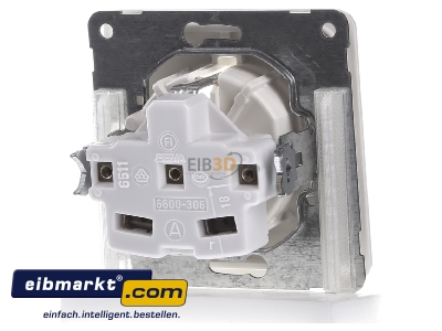 Back view Peha D 80.6511 W Socket outlet protective contact 
