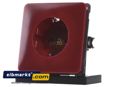 Front view Peha D 80.6611 ROT Socket outlet protective contact red 
