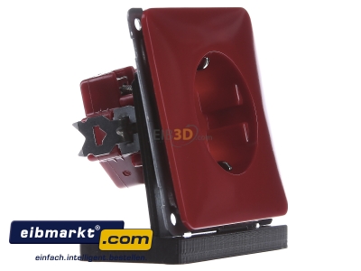 View on the left Peha D 80.6611 ROT Socket outlet protective contact red 
