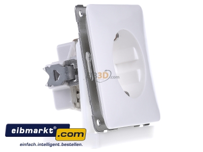 View on the left Peha D 80.6511.02 Socket outlet protective contact white - 
