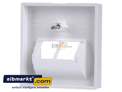 Back view Merten 296119 Central cover plate UAE/IAE (ISDN)
