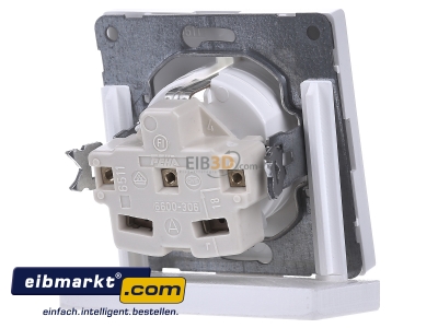 Back view Peha D 95.6511.02 Socket outlet protective contact white
