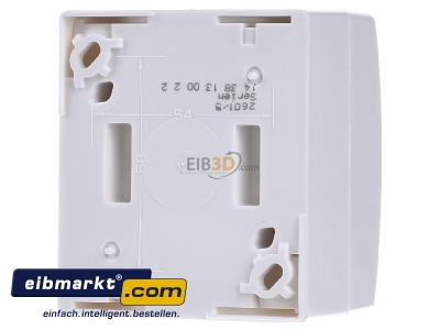 Back view Busch-Jaeger 2601/5 W-54 Series switch surface mounted white

