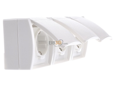 Ansicht links Busch Jaeger 2300/3 EW-54 SCHUKO-Dreifachsteckdose 