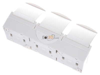 Ansicht oben hinten Busch Jaeger 2300/3 EW-54 SCHUKO-Dreifachsteckdose 