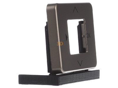 Ansicht links Busch Jaeger 6435-21 Zentralscheibe bronze f.Timer-Bedienelem. 