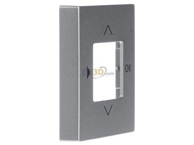 Ansicht links Busch Jaeger 6435-83 Zentralscheibe alu/sil f.Timer-Bedienelem. 