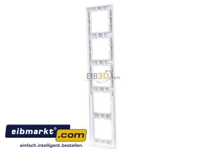 Back view Berker 10158989 Frame 5-gang white - 
