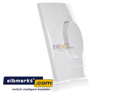 Ansicht links Berker 11308989 Abdeckplatte pws/gl mit Regulierknopf 