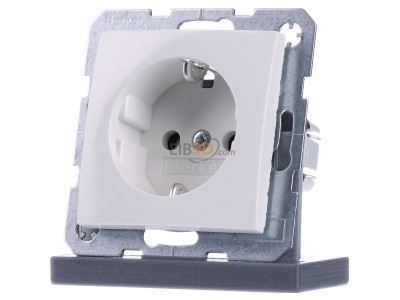 Frontansicht Berker 41438989 SCHUKO-Steckdose pws/gl 
