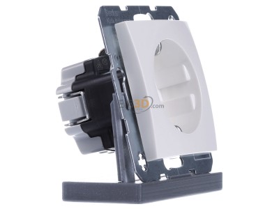 Ansicht links Berker 41438989 SCHUKO-Steckdose pws/gl 