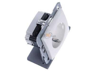 Ansicht oben links Berker 41438989 SCHUKO-Steckdose pws/gl 
