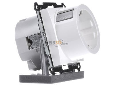 Ansicht links Berker 47088989 SCHUKO-Steckdose pws/gl m.FI-Schutzschalt. 