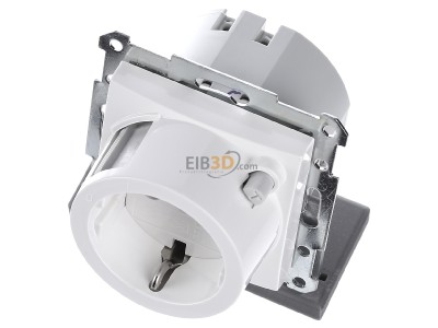 Ansicht oben vorne Berker 47088989 SCHUKO-Steckdose pws/gl m.FI-Schutzschalt. 