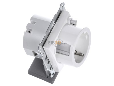 Ansicht oben links Berker 47088989 SCHUKO-Steckdose pws/gl m.FI-Schutzschalt. 