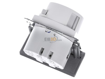 Ansicht oben hinten Berker 47088989 SCHUKO-Steckdose pws/gl m.FI-Schutzschalt. 