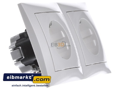 View on the left Berker 47208989 Socket outlet protective contact white 
