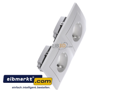 View top left Berker 47208989 Socket outlet protective contact white 
