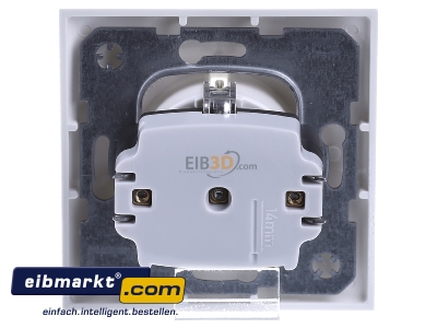 Ansicht hinten Berker 47228989 SCHUKO-Steckdose pws/gl mit Abdeckplatte 