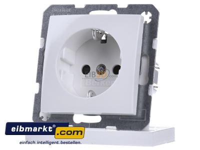 Frontansicht Berker 47238989 SCHUKO-Steckdose pws/gl 