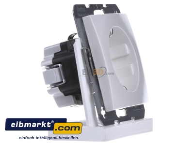 Ansicht links Berker 47238989 SCHUKO-Steckdose pws/gl 