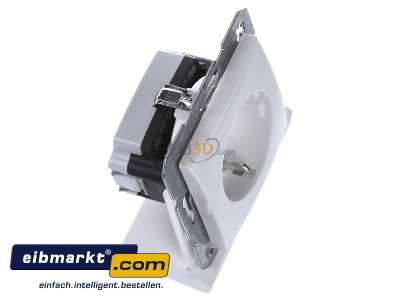 Ansicht oben links Berker 47238989 SCHUKO-Steckdose pws/gl 