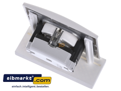 Ansicht oben hinten Berker 47428989 SCHUKO-Steckdose pws/gl m.Abdeckplatte 