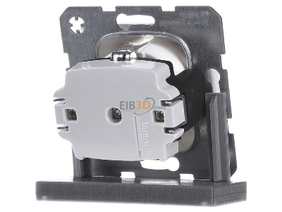 Ansicht hinten Berker 47508989 SCHUKO-Steckdose pws/gl m.Beschriftungsfeld 