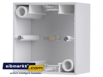 Front view Berker 10419909 Surface mounted housing 1-gang white
