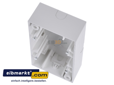 View up front Berker 10429909 Surface mounted housing 2-gang white
