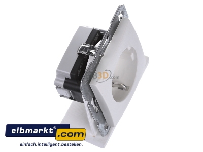 Ansicht oben links Berker 41231909 Schuko-Steckdose pws matt 