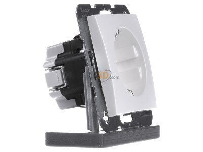 Ansicht links Berker 41431909 Schuko-Steckdose pws matt 
