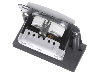 Ansicht oben hinten Berker 41431909 Schuko-Steckdose pws matt 