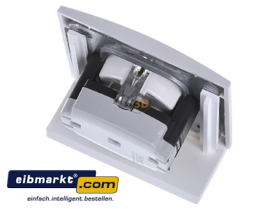 Ansicht oben hinten Berker 47429909 Schuko-Steckdose pws/matt mit Abdeckplatte 