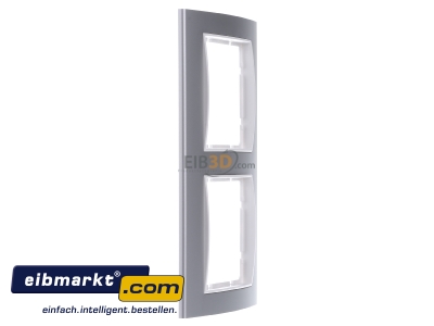 View on the left Berker 10123904 Frame 2-gang aluminium
